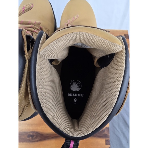 BRAHMA Women's Wheat Combustion 6" Steel Toe Work Boots **RIGHT 9 LEFT 9.5** - Picture 7 of 11